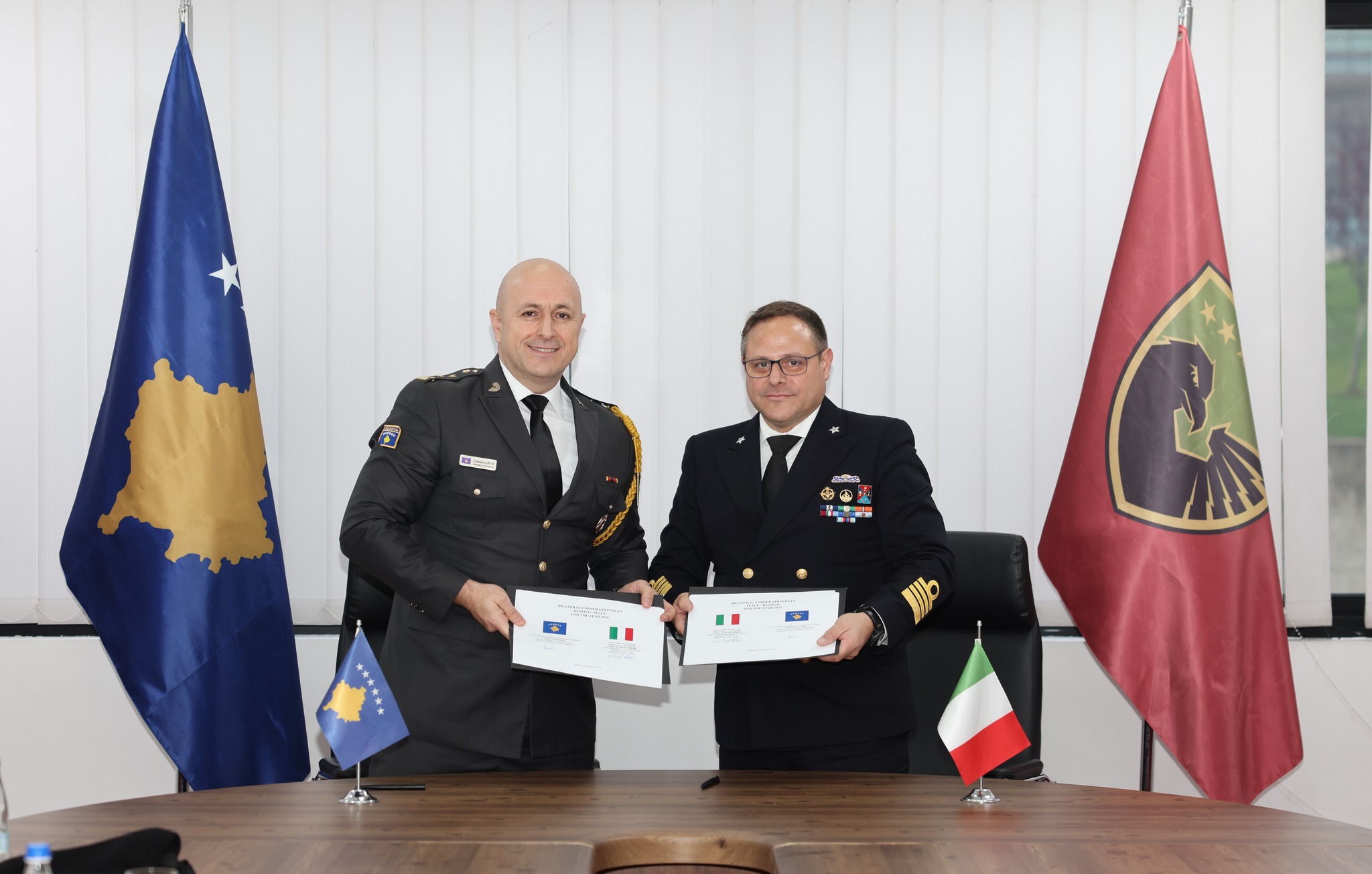 Nënshkruhet Plani Bilateral i Bashkëpunimit ndërmjet Ministrisë së Mbrojtjes së Kosovës dhe Ministrisë së Mbrojtjes së Italisë