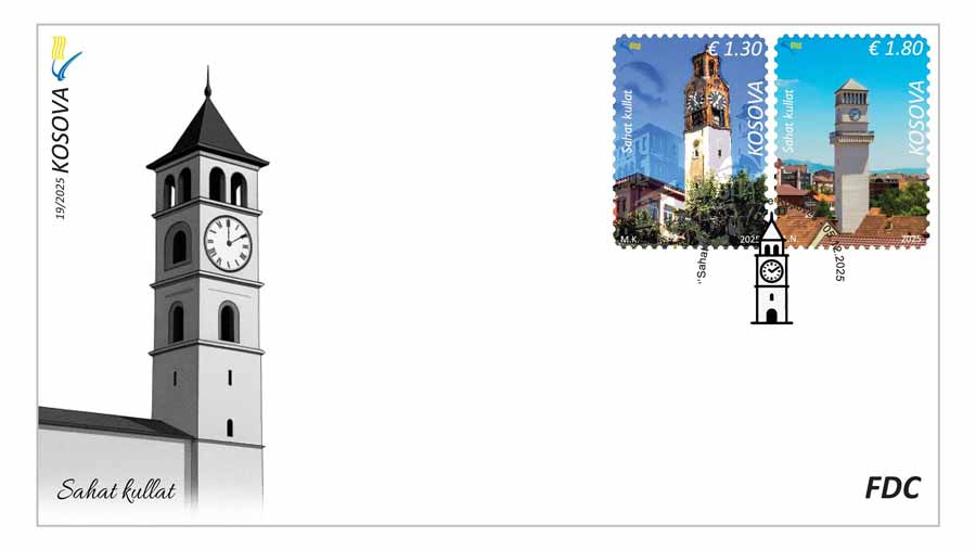 Posta e Kosovës lëshon emisionin e ri filatelik  Sahat Kullat 