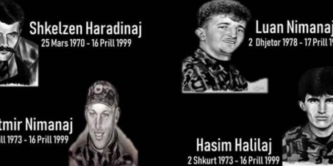 Fatmir Limaj i përkujton dëshmorët Shkëlzen Haradinaj, Fatmir e Luan Nimanaj dhe Hasim Halilaj në 22 vjetorin e rënies së tyre