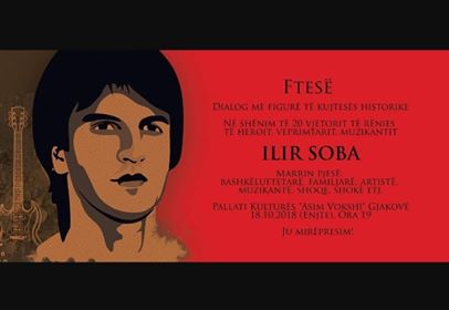 Në 20 vjetorin e rënies heroike sot në Gjakovë kujtohet artisti dhe dëshmori i kombit, Ilir Soba