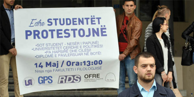 Studentët e të gjitha Universiteteve të Kosovës do të mbajnë një protestë më 14 maj