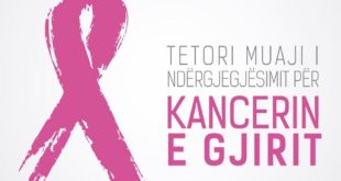 Në kuadër të Tetorit, Muaji Ndërkombëtar i Luftës Kundër Kancerit të Gjirit organizon një sërë aktivitetesh