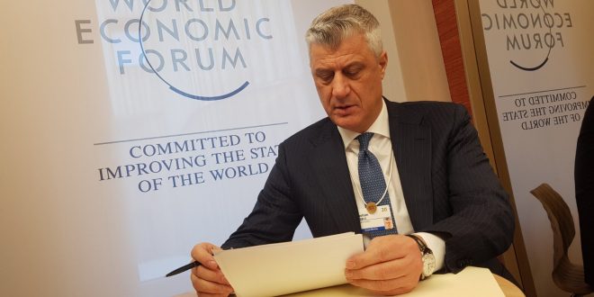 Thaçi: Në Davos do të shprehë edhe një herë synimet e Kosovës për një perspektivë të qartë të integruese