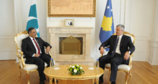 Kryetari Thaçi priti në takim ambasadorin e ri jorezident të Pakistanit për Kosovën, Sohail Mahmood