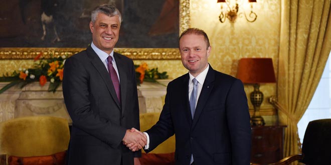 Kryetari i Kosovës Hashim Thaçi ka vazhduar takimet me përfaqësues shtetërorë të Maltës