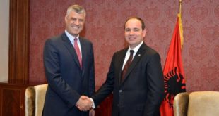 Kryetari i Shqipërisë, Bujar Nishani ka pritur në një takim zyrtar kryetarin e Kosovës, Hashim Thaçi