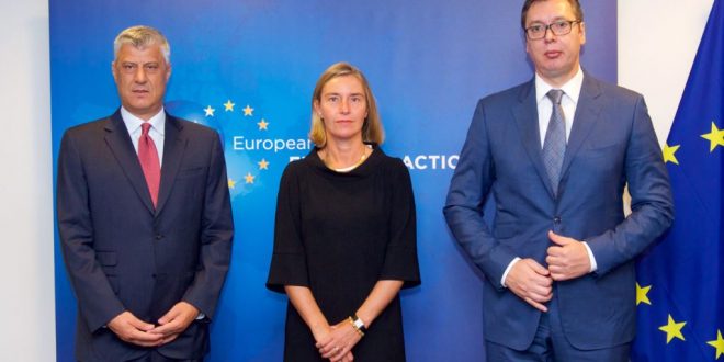 Takimi: Thaçi-Mogherini-Vuçiq i dështuar dhe pa asnjë rezultat