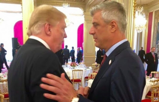 Thaçi: Trump, ka treguar vëmendje të madhe për forcimin e paqes dhe stabilitetit në Ballkanin Perëndimor