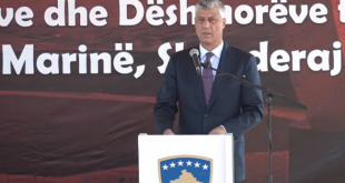 Kryetari Thaçi: Të gjithë të varrosurit në Kompleksin Memorial të Marinës i nderon me urdhërin "Hero i Kombit"