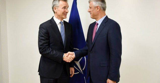 Kryetari i Kosovës, Hashim Thaçi është takuar në Kanada me Sekretarin e Përgjithshëm të NATO-s, Jens Stoltenberg