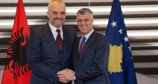 Kryetari i Kosovës, Hashim Thaçi është takuar me kryeministrin shqiptar, Edi Rama