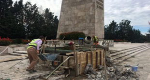 Në përgatitje për festat e Nëntorit, rehabilitohet memoriali “Nënë Shqipëri” në Tiranë