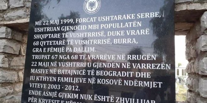 R. Haradinaj: Më 22 maj 1999 në Vushtrri u provua të zhbëhet qenia shqiptare me ekzekutimin mizor të 68 shqiptarëve