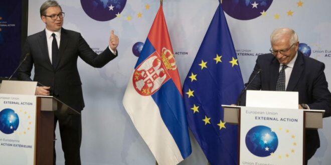 Kryetari i Serbisë Aleksandër Vuçiç ka zhvilluar një takim me Përfaqësuesin e Lartë të BE-së, Josep Borell