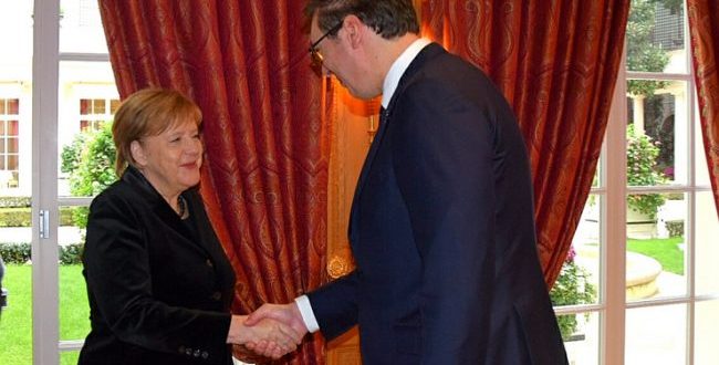 Vuçiq ankohet tek kancelarja Merkel lidhur me vendosjen e taksës për produktet serbe nga insitucionet e Kosovës