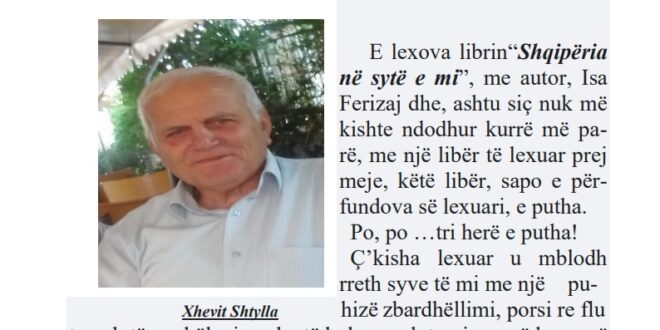 * Shkruar nga profesori matematicien, publicisti mjeshtëror e oratori i fjalës, shkrimtari e poeti i shumë veprave letraro-artistike, por edhe politike,