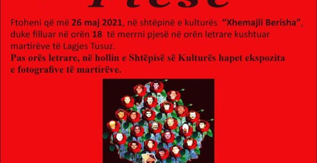 Nesër në Prizren organizohet orë letrare kushtuar martirëve të lagjes Tusuz dhe hapet ekspozita me fotografitë e martirëve të kombit