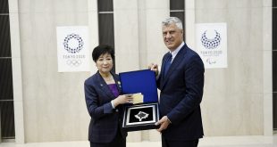 Kryetari i Kosovës, Hashim Thaçi është pritur në takim nga guvernatorja e Tokios, Yuriko Koike