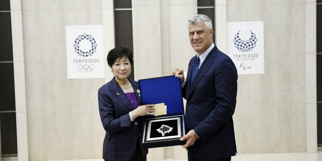 Kryetari i Kosovës, Hashim Thaçi është pritur në takim nga guvernatorja e Tokios, Yuriko Koike