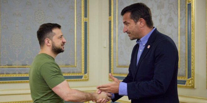 Kryetari i Tiranës, Erion Veliaj është takuar, në Kiev, me kryetarin e Ukrainës, Vladimir Zelenski
