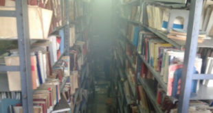 Është përfshirë nga zjarri një pjesë të Bibliotekës Kombëtare në Tiranë